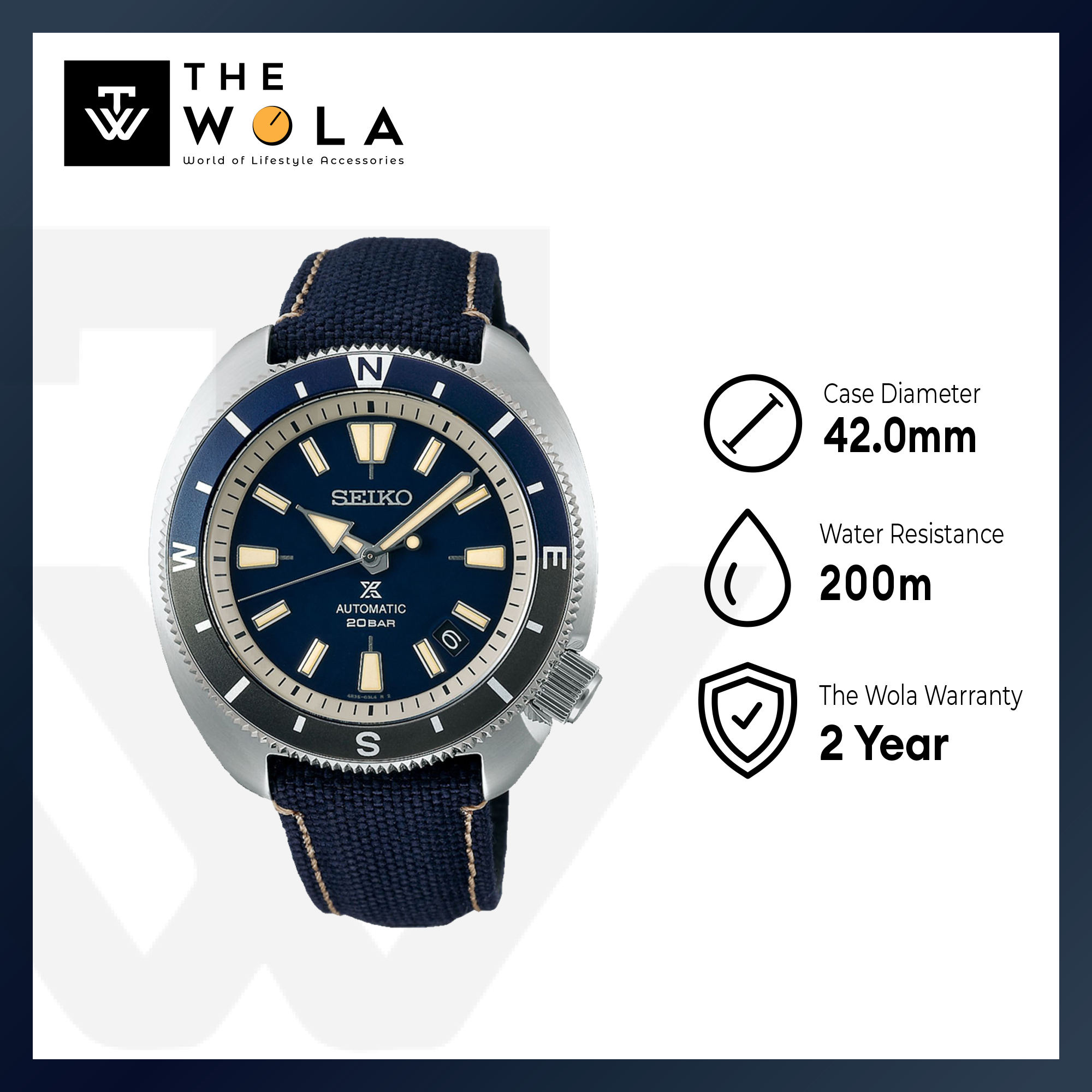 Seiko Prospex Land Tortoise Automatic Diver's Watch SRPG15 SRPG15J1 SRPG15J 200M Men's Watch